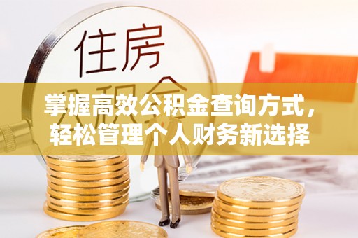 太原掌握高效公积金查询方式，轻松管理个人财务新选择